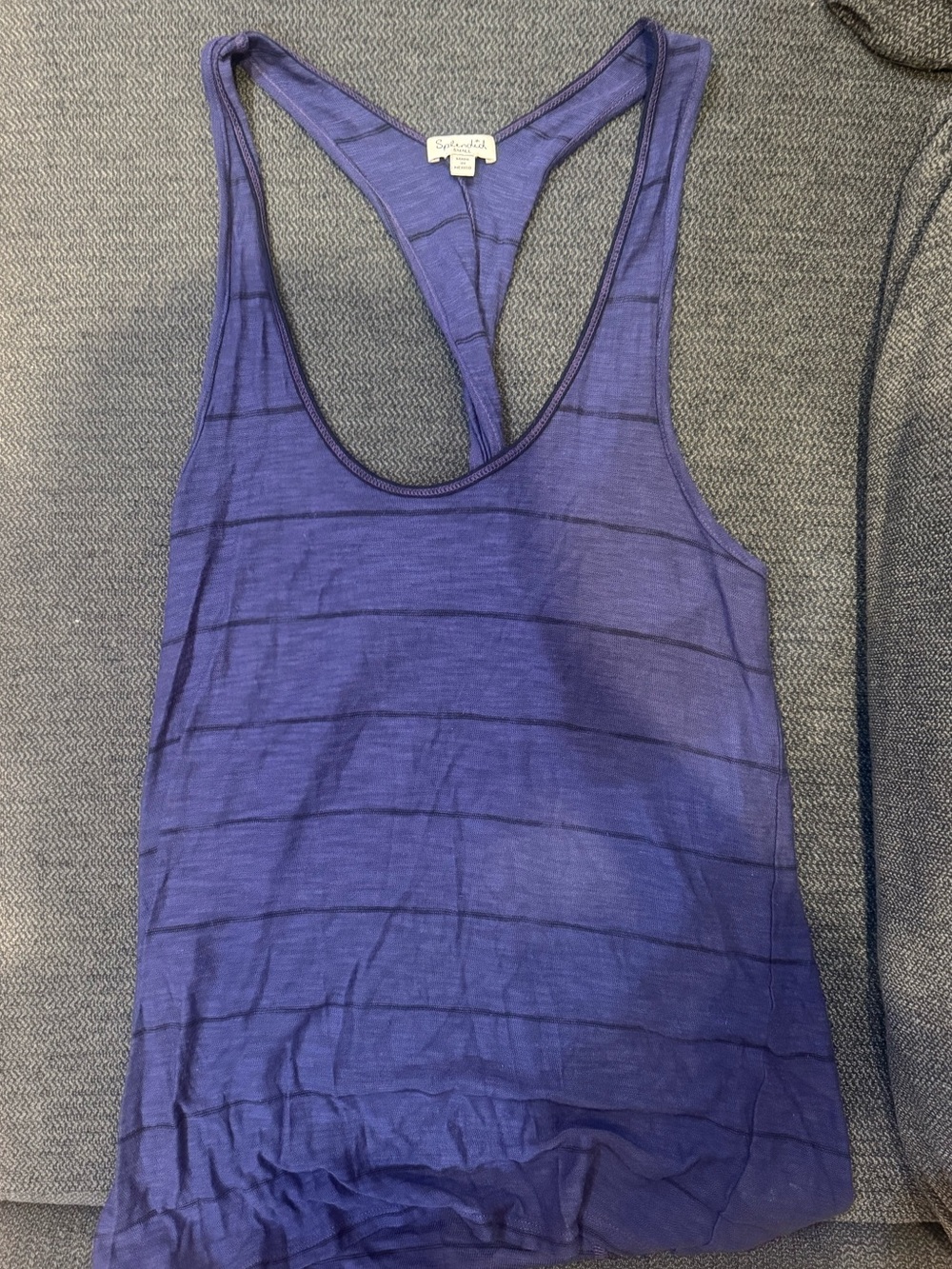 Splendid Blue Striped Racerback Tank